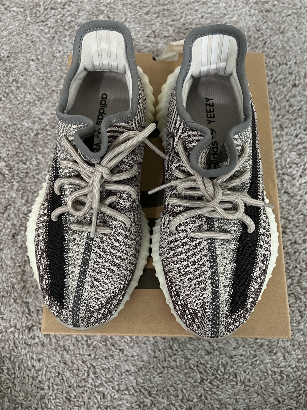 adidas Yeezy Boost 350 V2 Cream/Grey Knit Sneakers